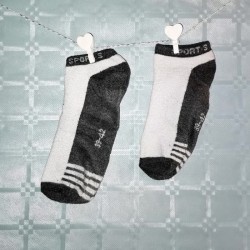 Sportsocken weiß grau