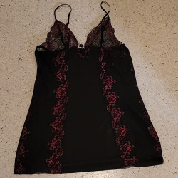 Schwarz/rotes Negligee in Gr.M