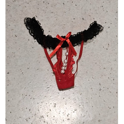 Slip Ouvert mit Perlen