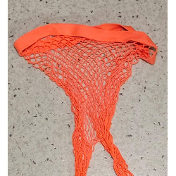 Orange Netzstrumpfhose