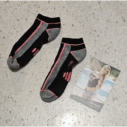 Schwarz-graue Sportsocken -...
