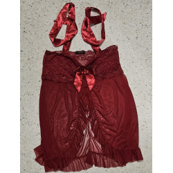 Rotes Spitzenkleid - vorne...