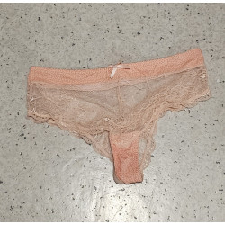 Rosa Spitzenslip