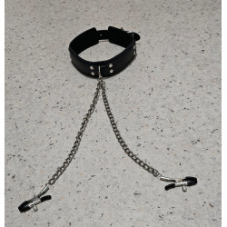 Halsband mit Nippelklammern